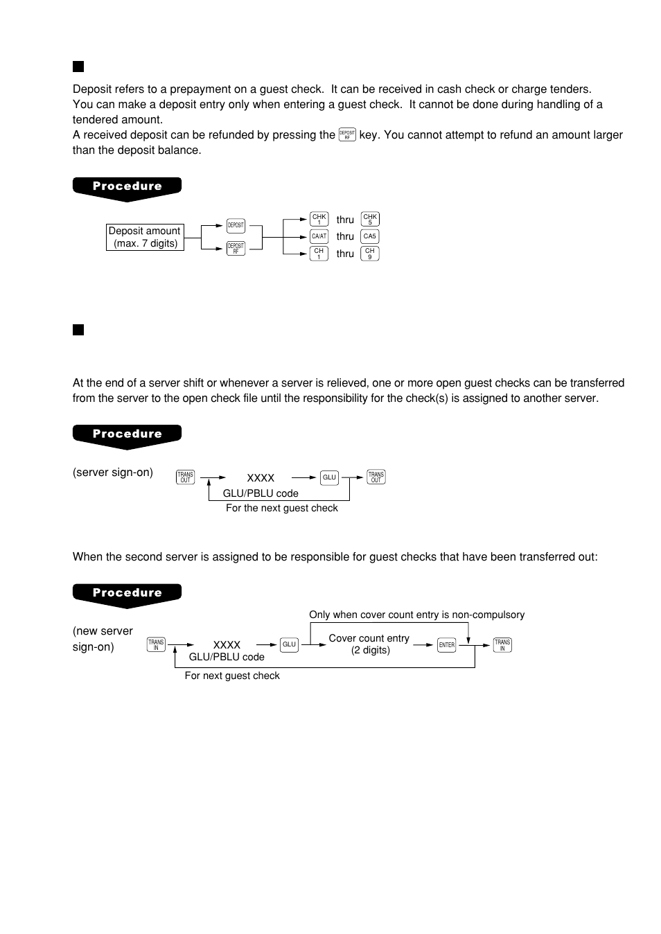 Deposit entries | Sharp UP-600 User Manual | Page 43 / 226