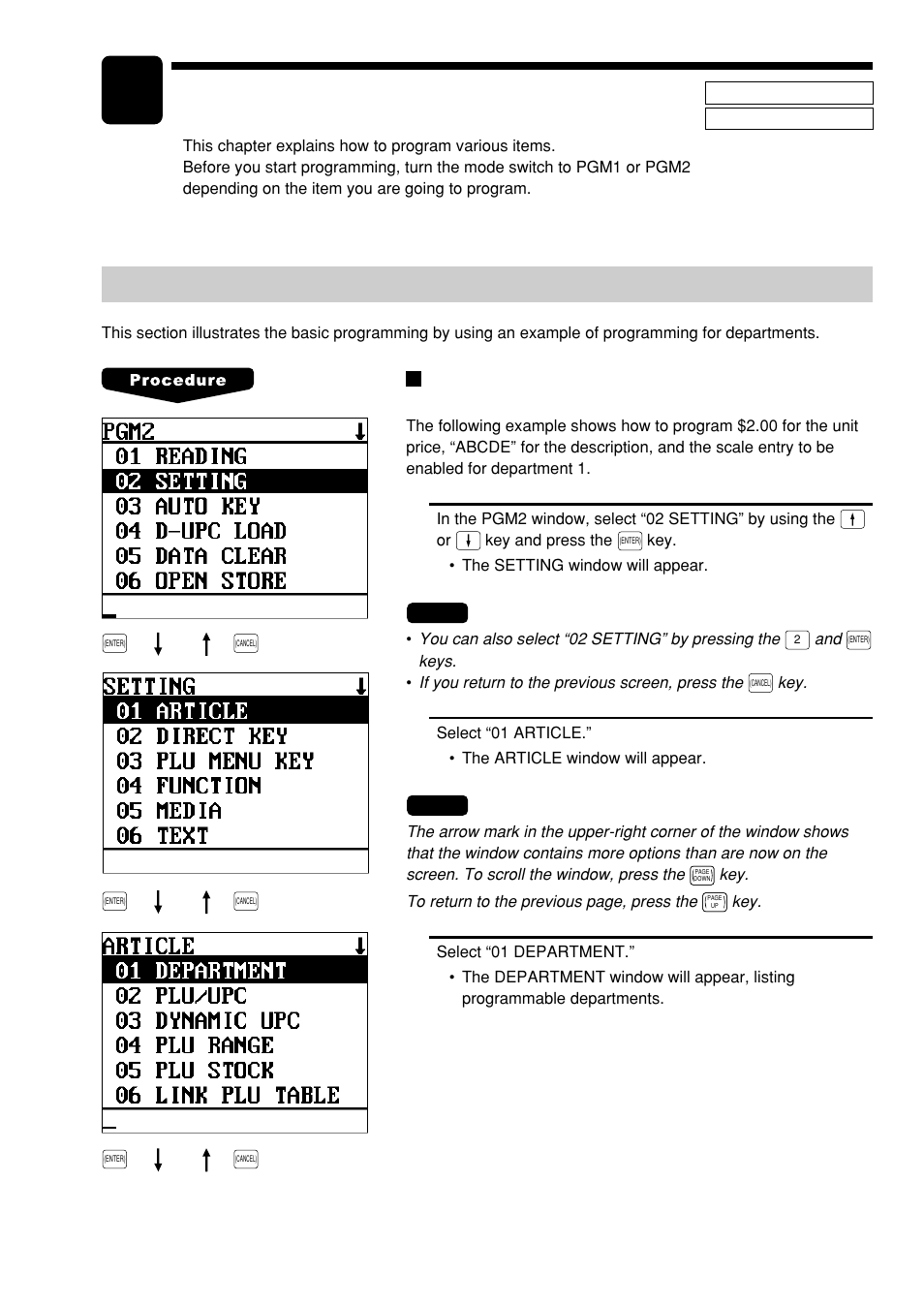 13 programming, Basic instructions, Programming | Programming example | Sharp UP-600 User Manual | Page 97 / 226