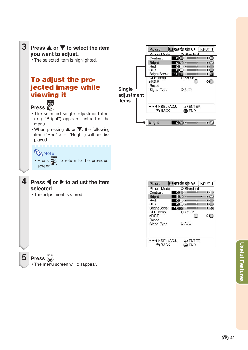 Sharp PG-MB60X User Manual | Page 45 / 78