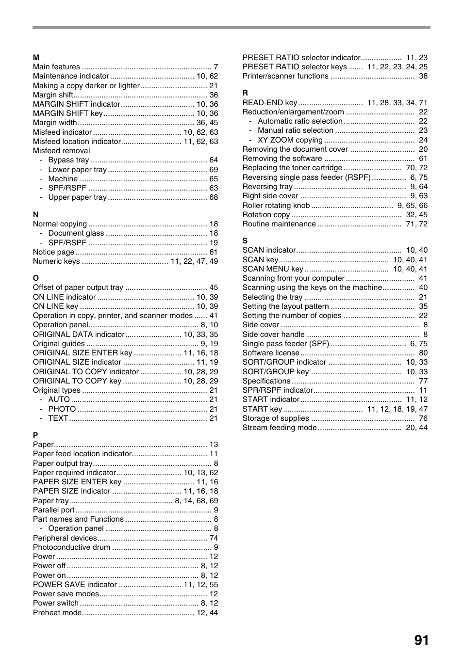 Sharp AR-M205 User Manual | Page 93 / 96
