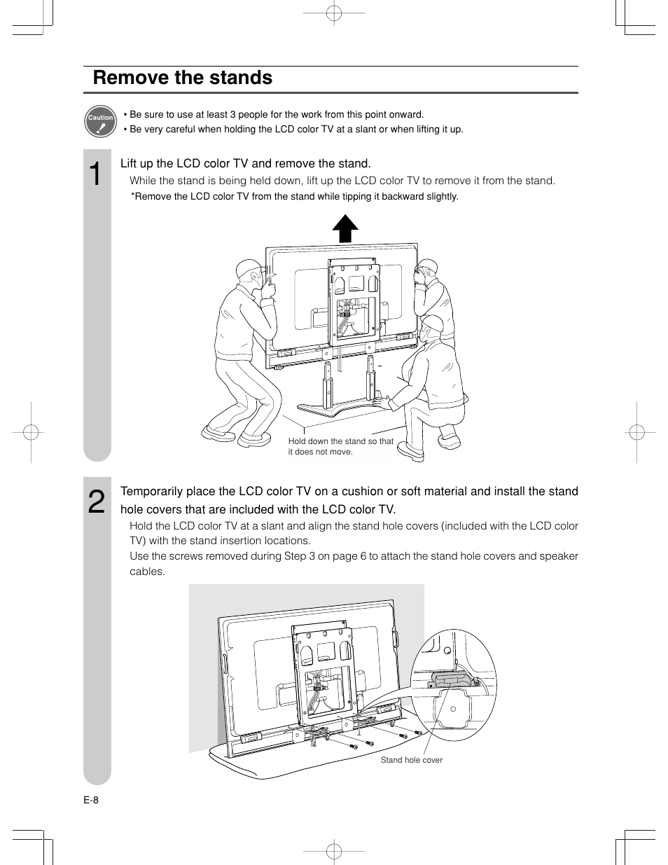 Remove the stands | Sharp AN-65AG1 User Manual | Page 9 / 11