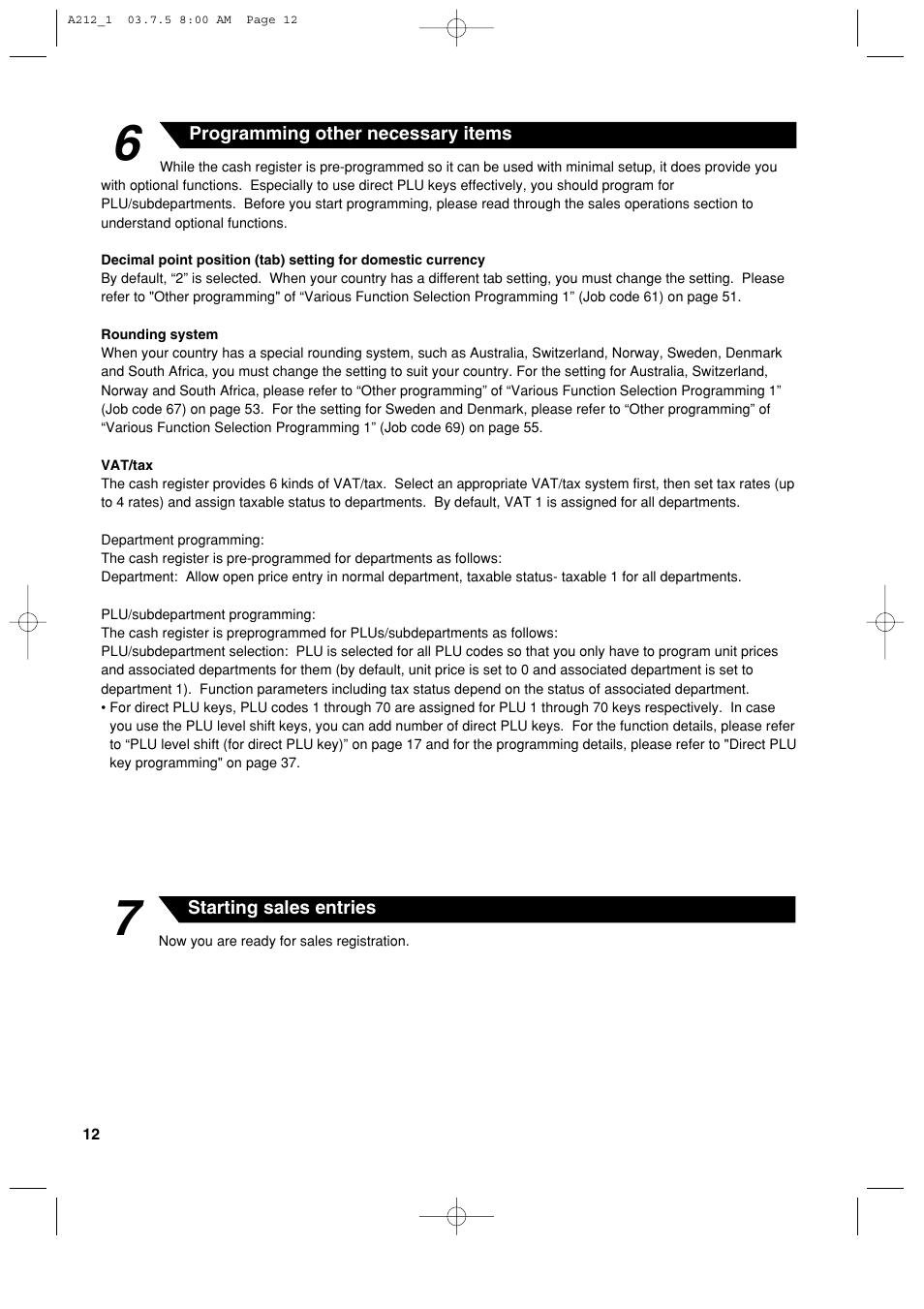 Sharp XE-A212 User Manual | Page 14 / 82