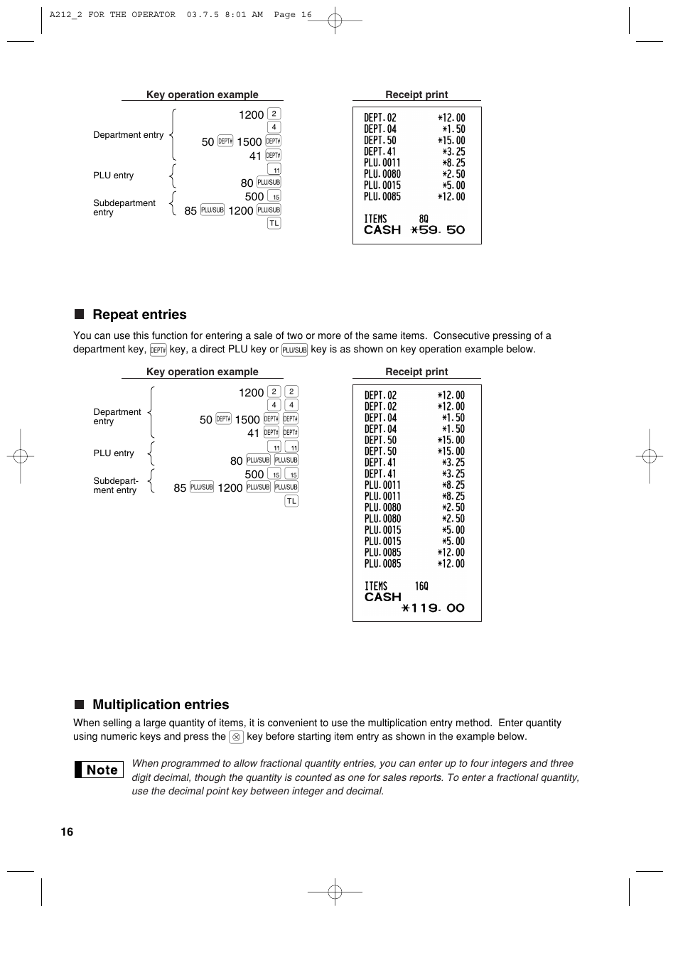 Sharp XE-A212 User Manual | Page 18 / 82