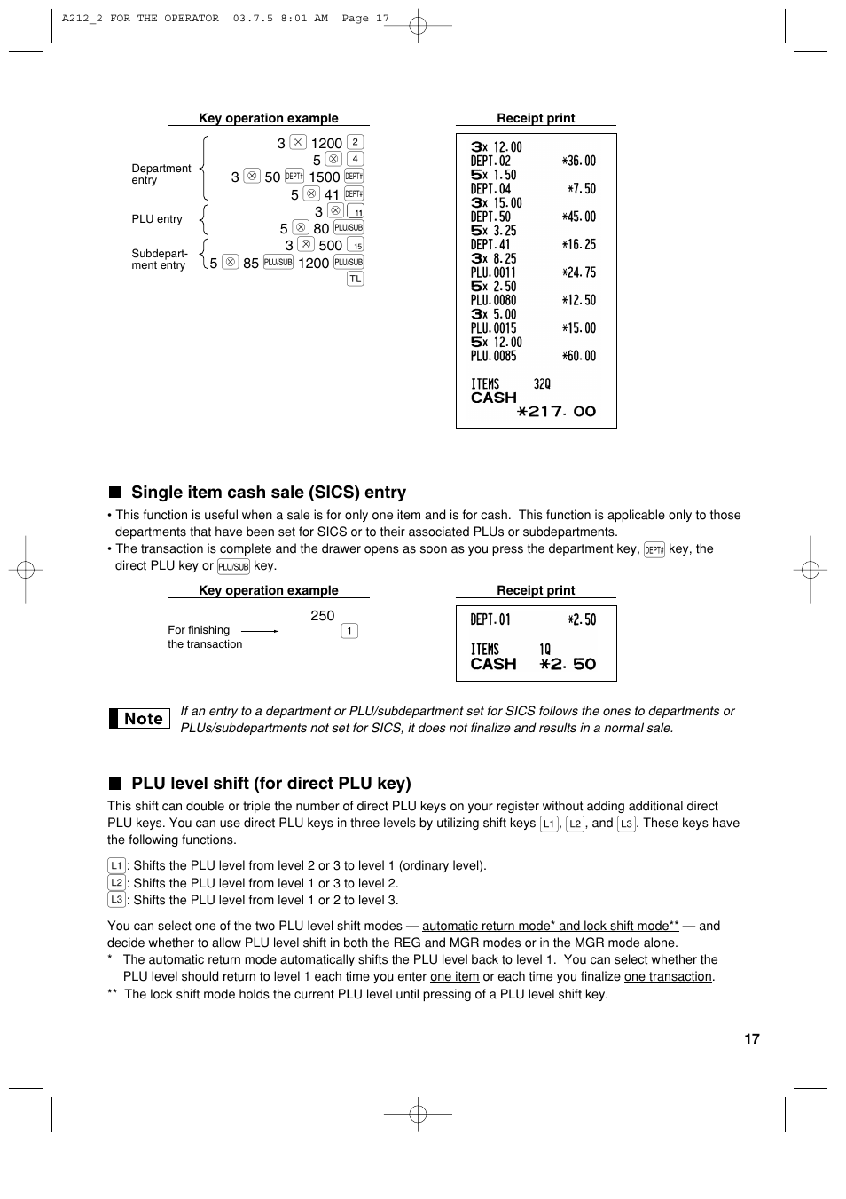 Sharp XE-A212 User Manual | Page 19 / 82