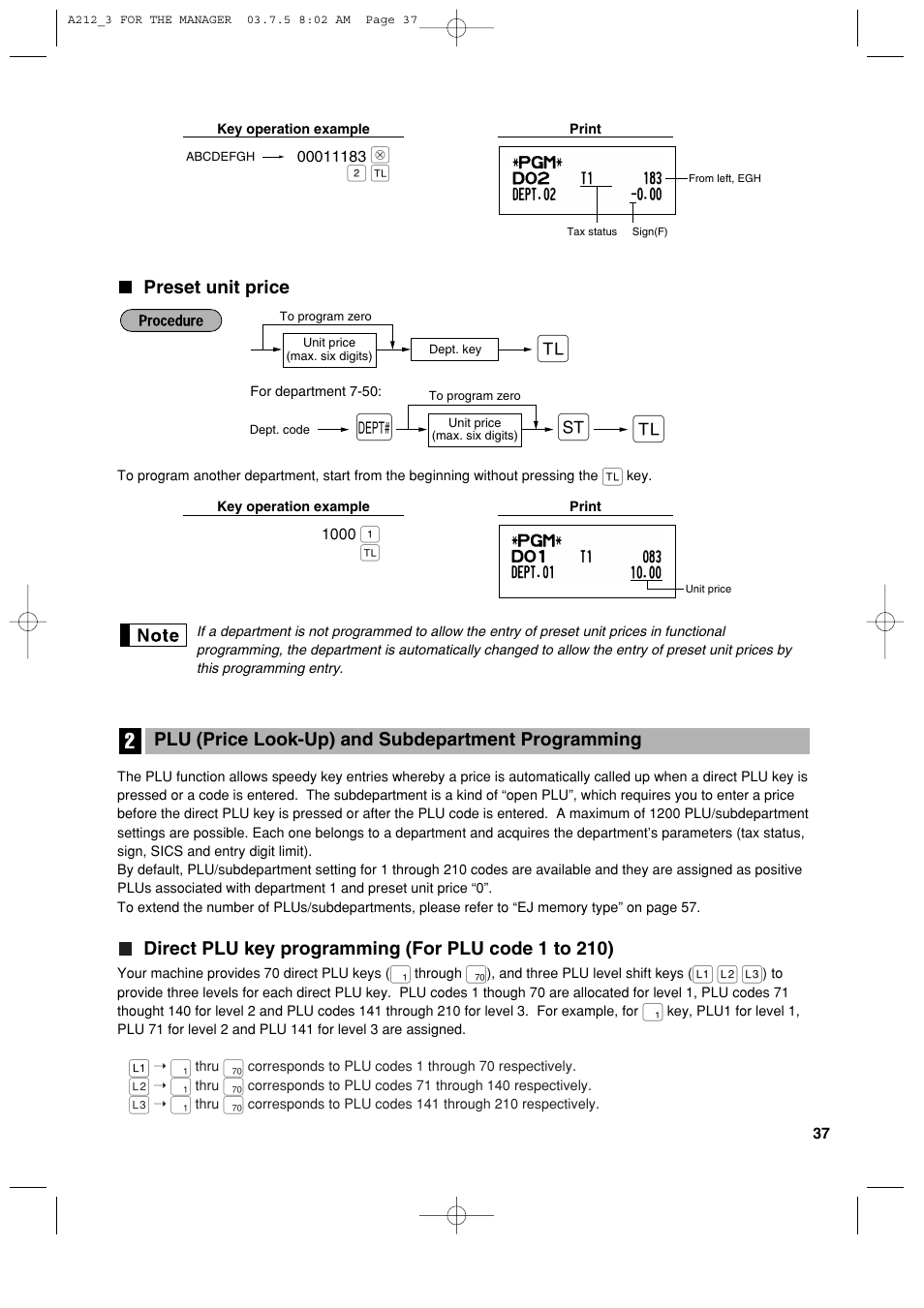 Sharp XE-A212 User Manual | Page 39 / 82