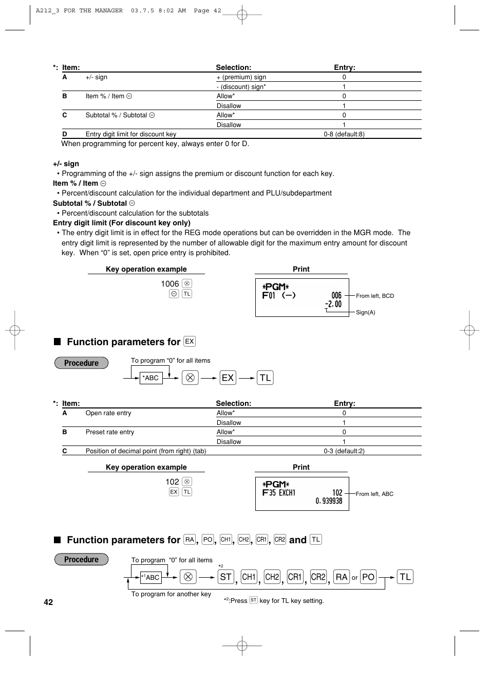 Sharp XE-A212 User Manual | Page 44 / 82