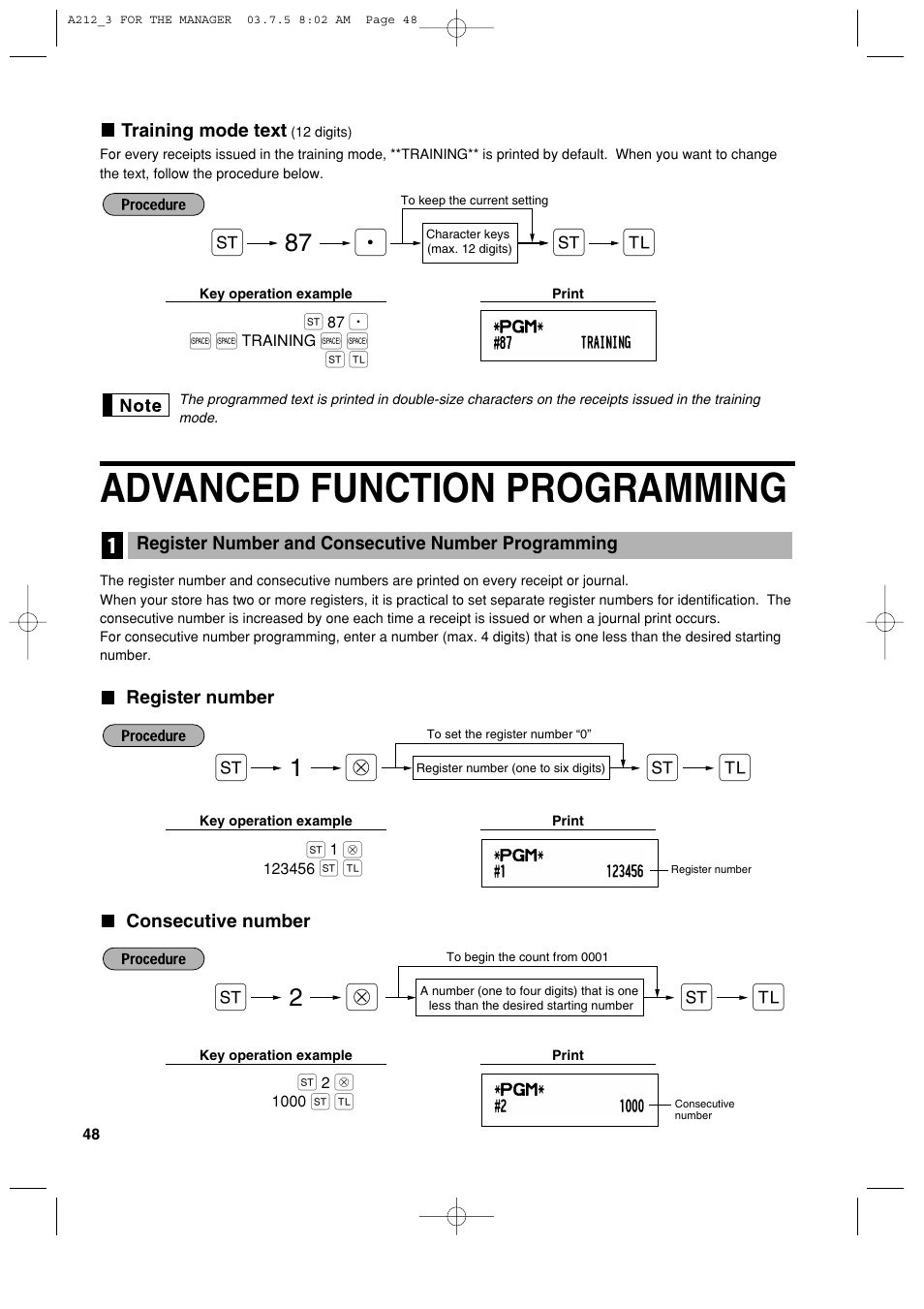 Advanced function programming | Sharp XE-A212 User Manual | Page 50 / 82