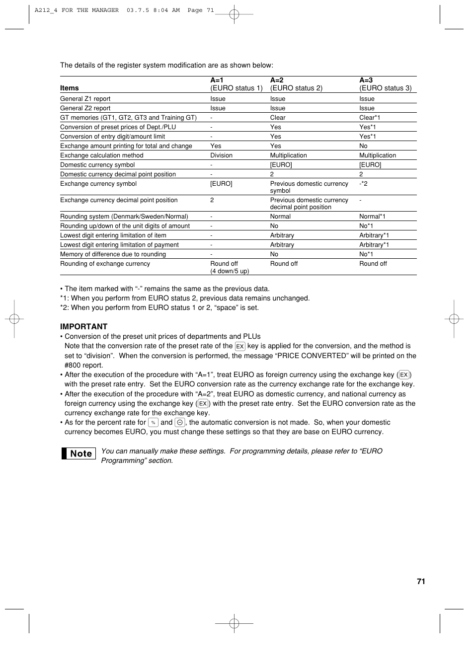 Sharp XE-A212 User Manual | Page 73 / 82