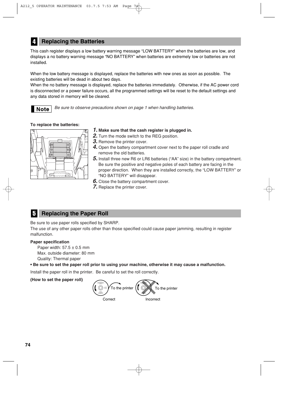 Sharp XE-A212 User Manual | Page 76 / 82