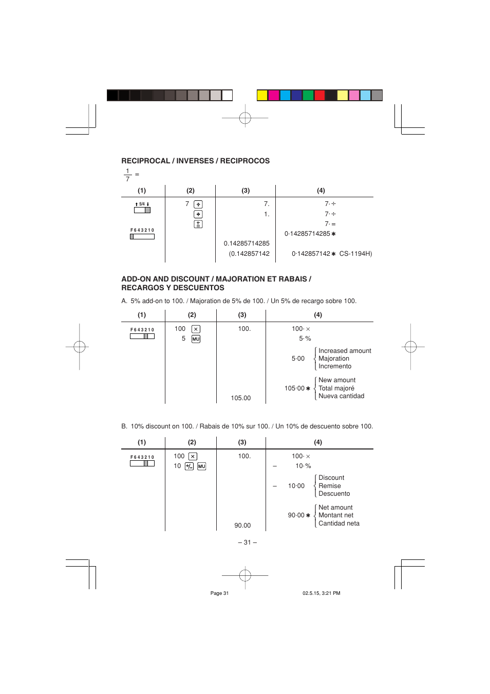 Sharp CS-1194H User Manual | Page 33 / 48