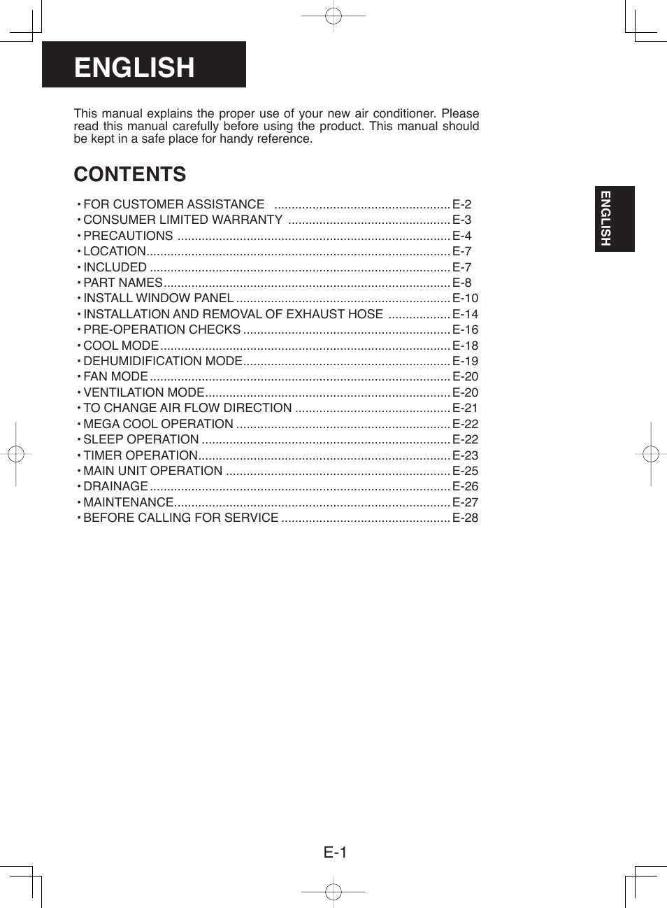 Sharp CV-13NH User Manual | Page 3 / 60