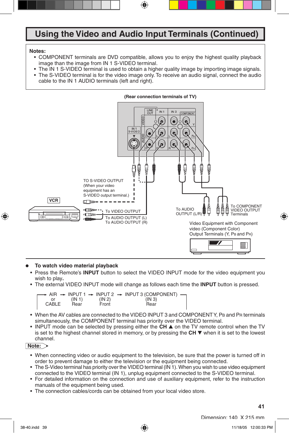 Sharp 32SC260 User Manual | Page 41 / 54