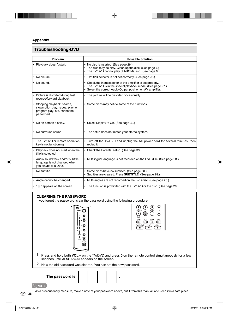 Troubleshooting-dvd | Sharp LC-22DV27UT User Manual | Page 38 / 40