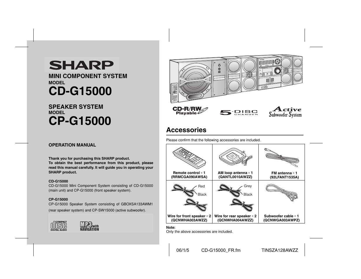 Sharp CP-G15000 User Manual | 48 pages