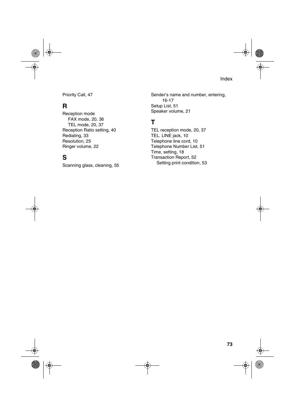 Sharp UX-P200 User Manual | Page 75 / 80