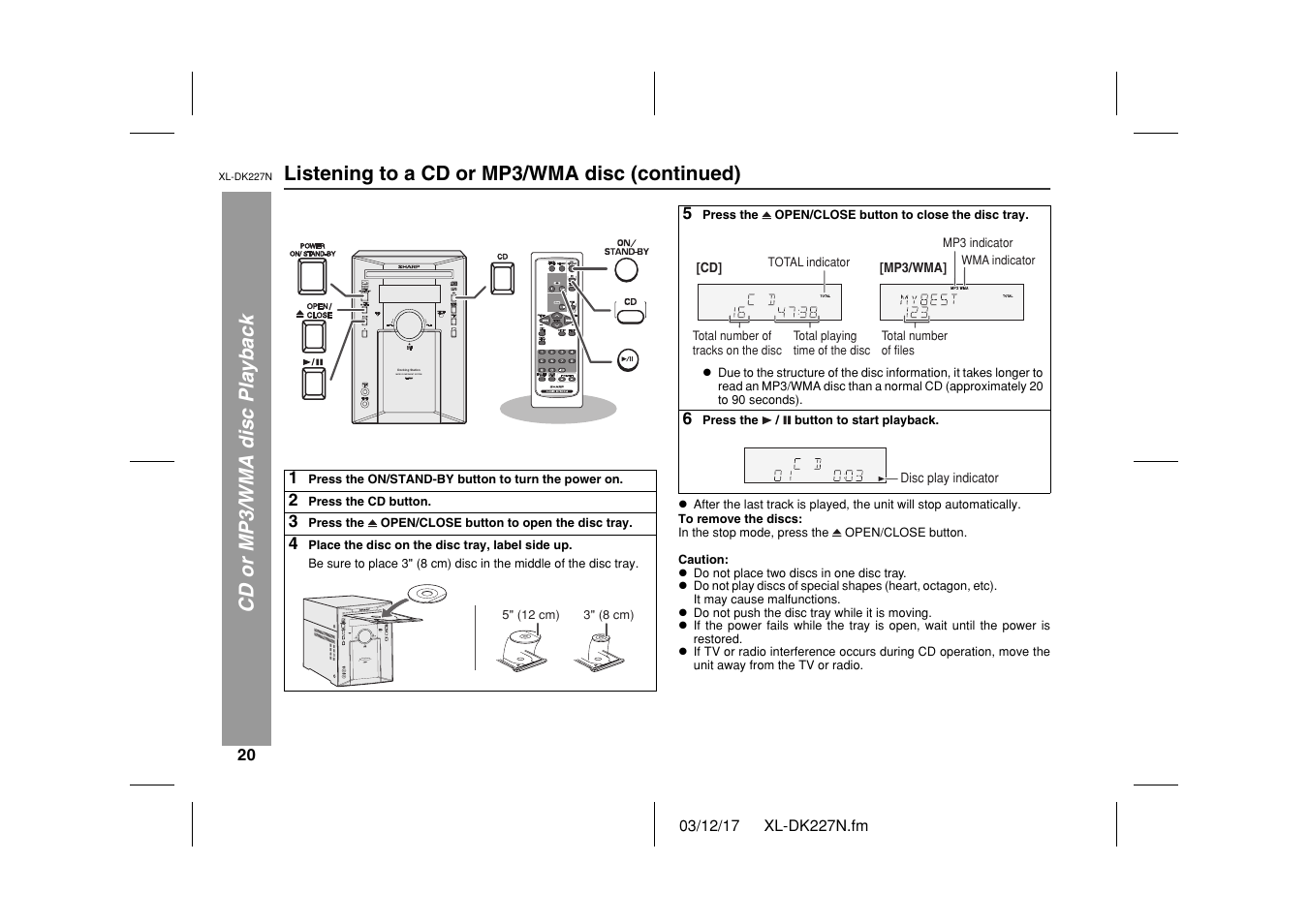 Sharp XL DK227N User Manual | Page 20 / 36