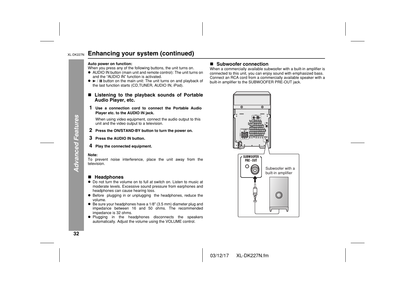 Sharp XL DK227N User Manual | Page 32 / 36