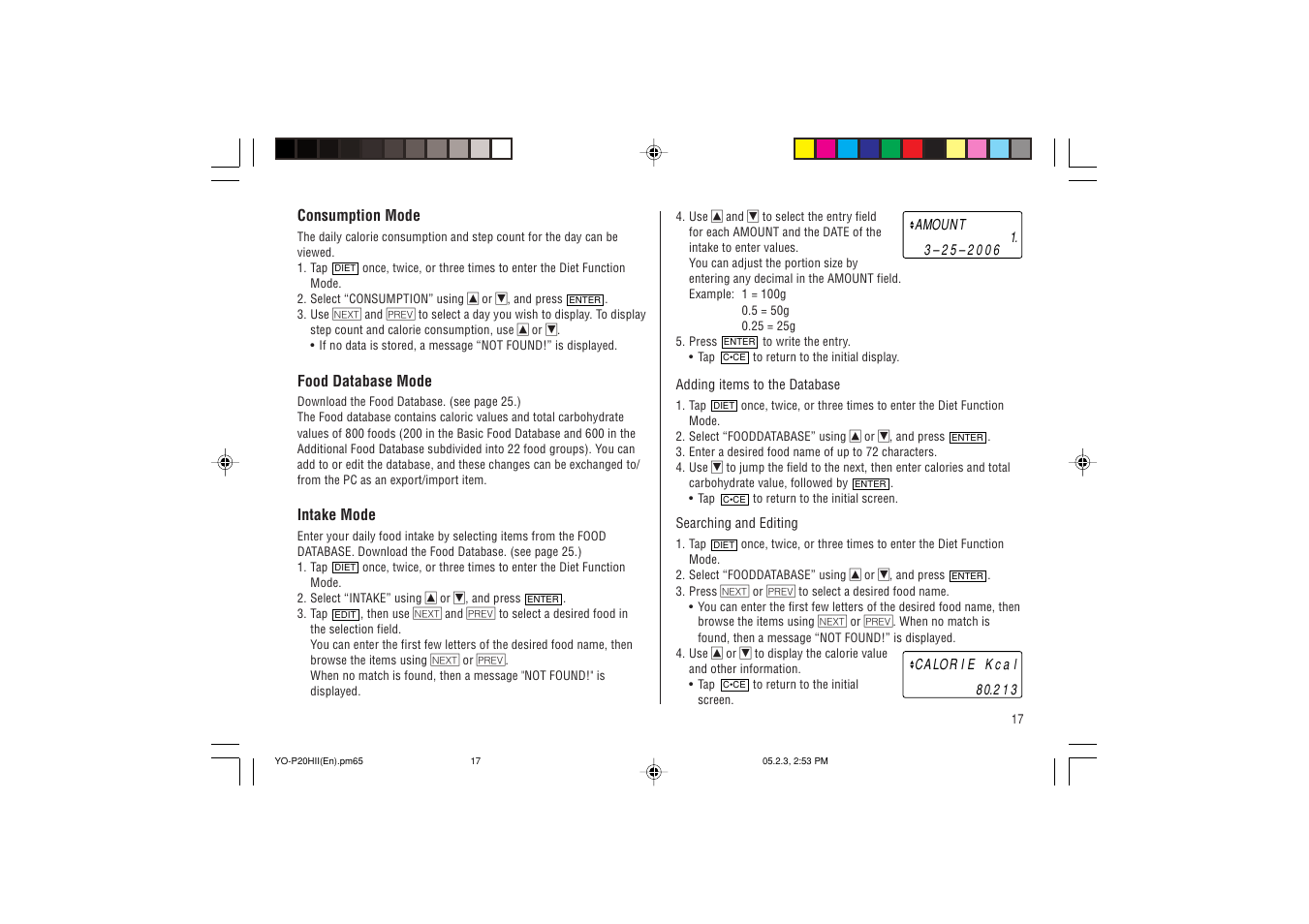 Sharp YO-P20hII User Manual | Page 19 / 36