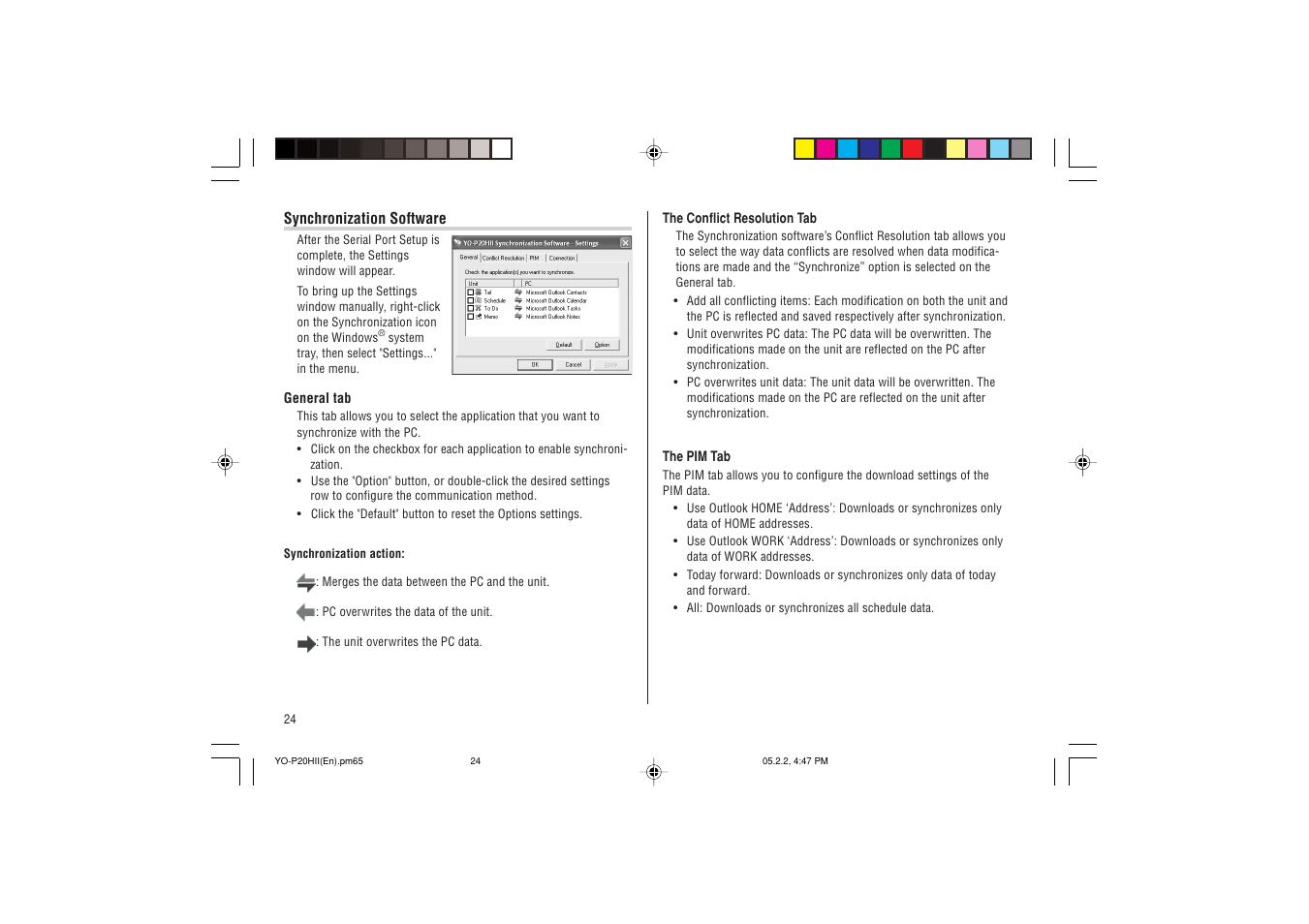 Sharp YO-P20hII User Manual | Page 26 / 36