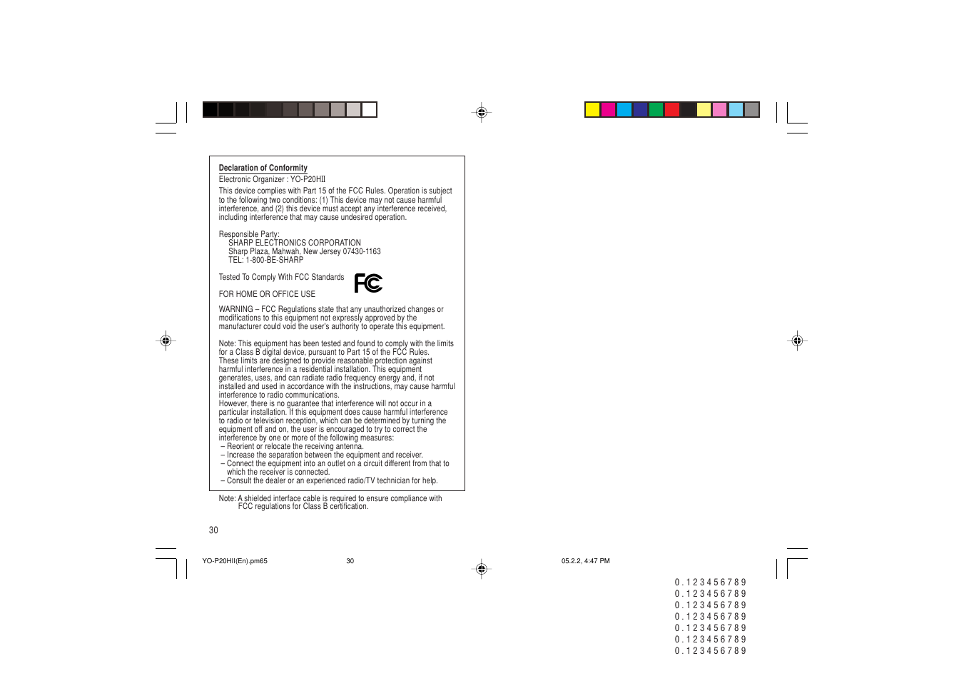 Sharp YO-P20hII User Manual | Page 32 / 36