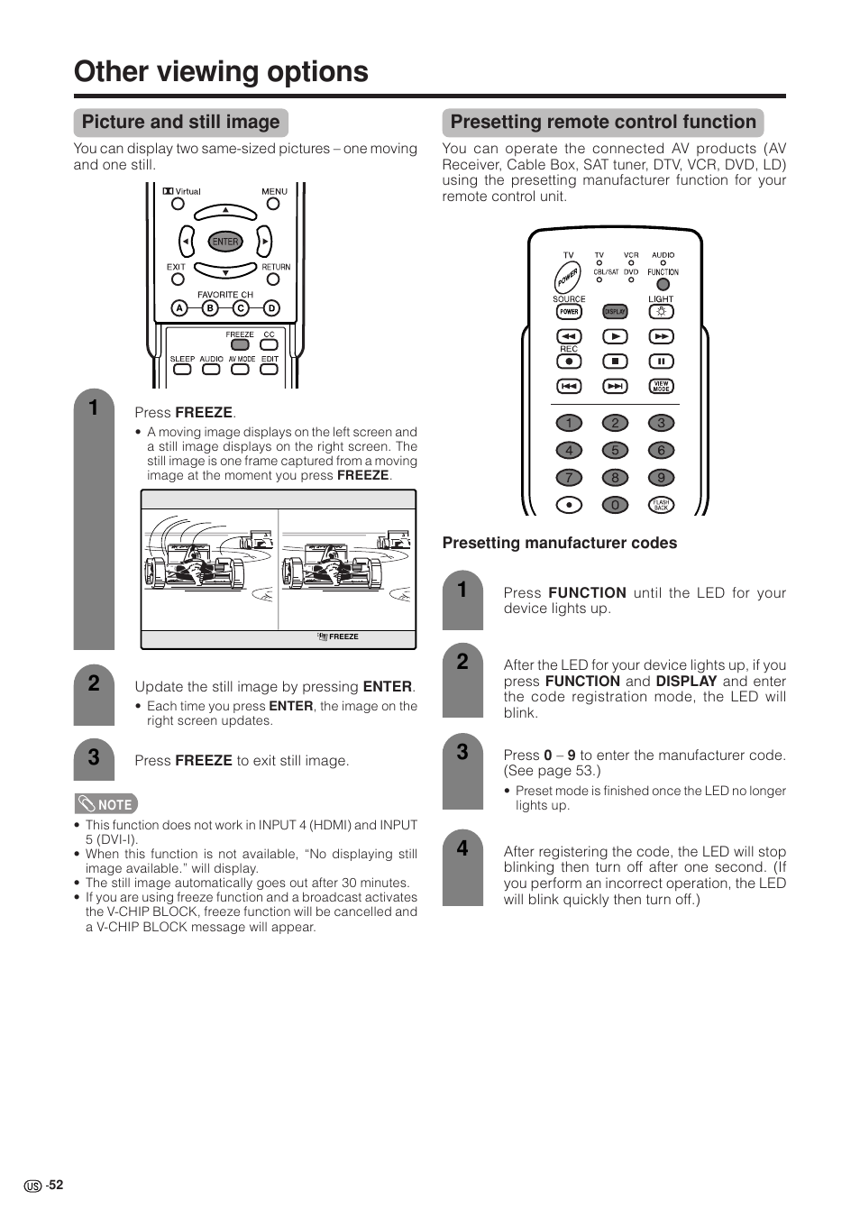 Other viewing options | Sharp Aquos LC 37GB5U User Manual | Page 53 / 67