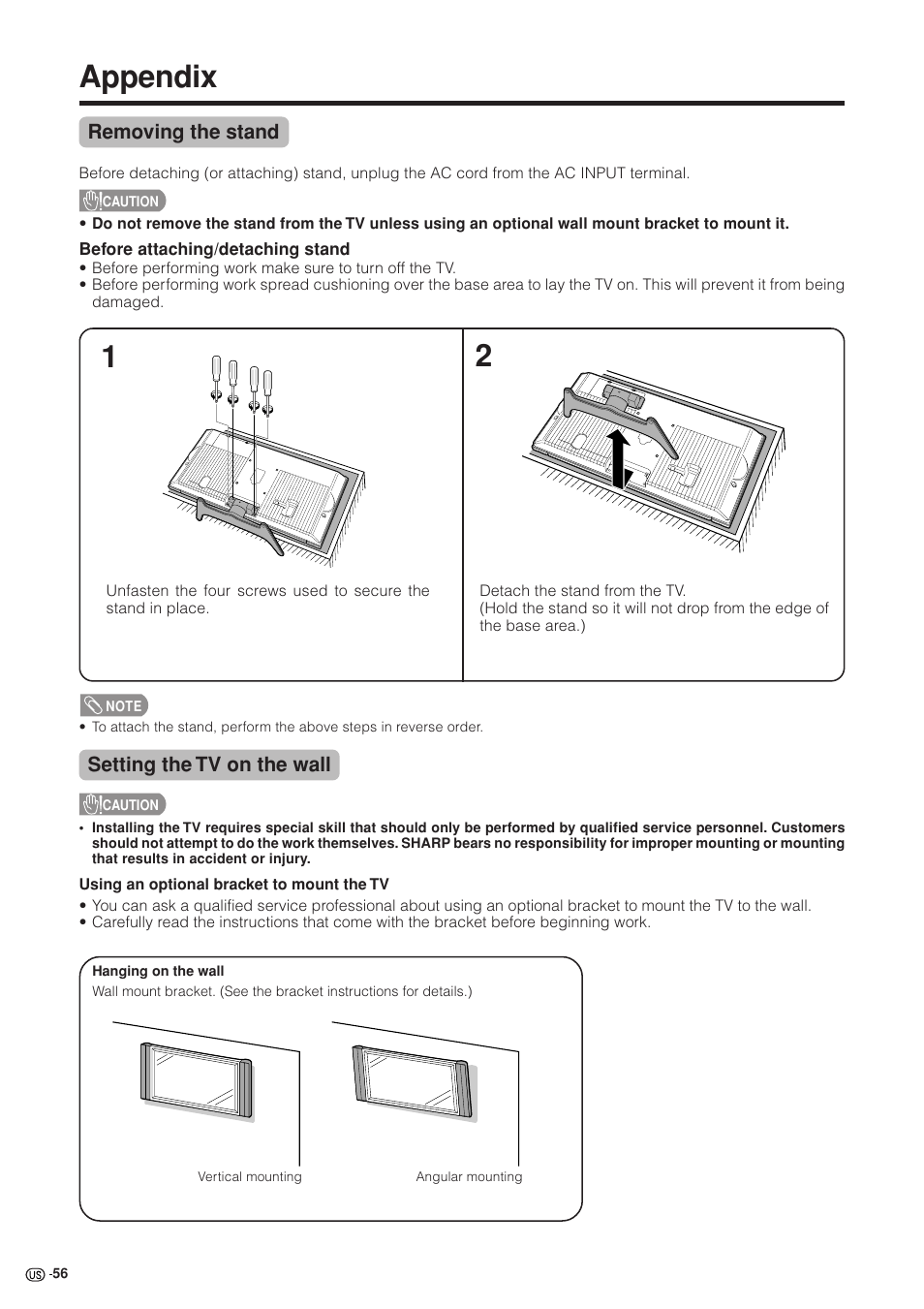 Appendix | Sharp Aquos LC 37GB5U User Manual | Page 57 / 67