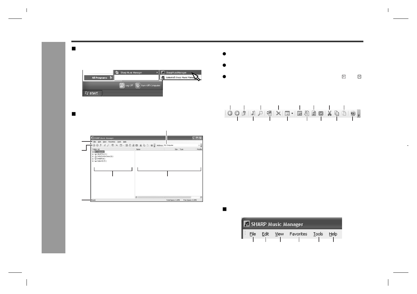 Starting sharp music manager, Tran sf er ri ng fr o m pc | Sharp GB201 User Manual | Page 18 / 52