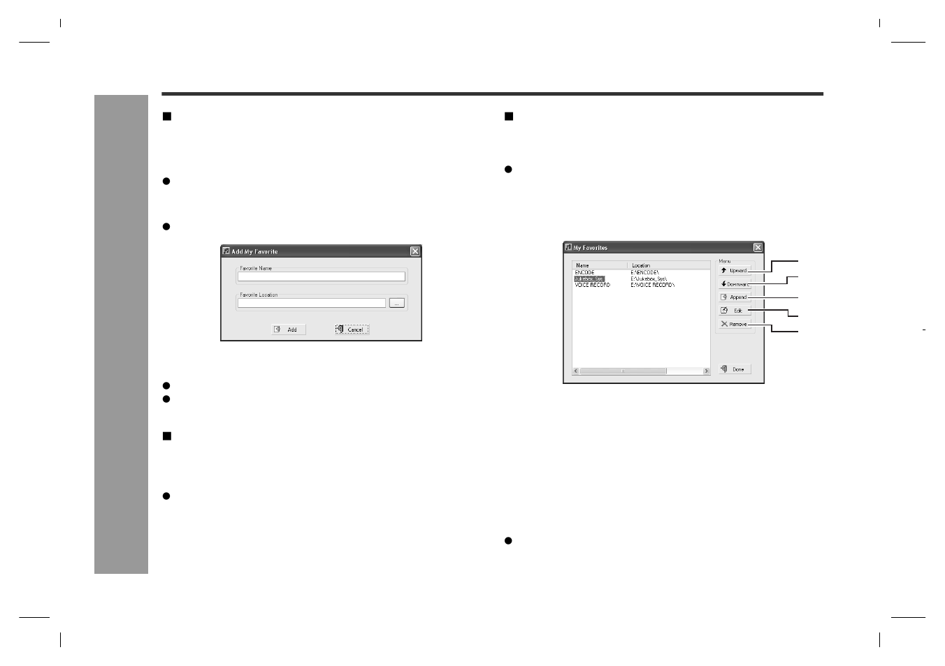 Folder settings, Tran sf er ri ng fr o m pc | Sharp GB201 User Manual | Page 24 / 52