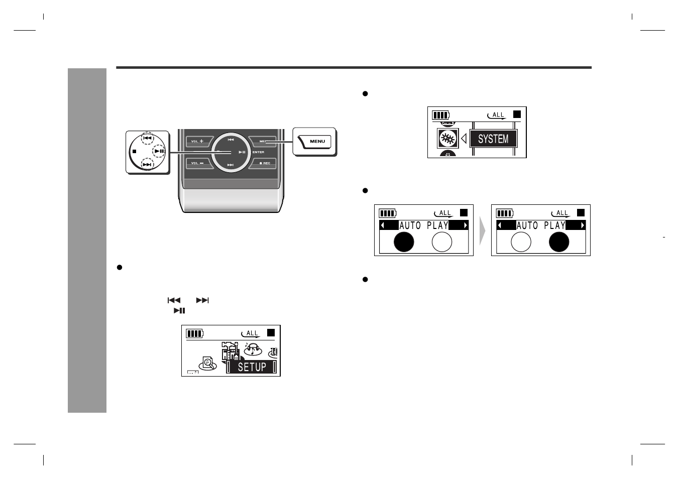 Changing default settings, Ad v a nced features, On off on off | Sharp GB201 User Manual | Page 42 / 52