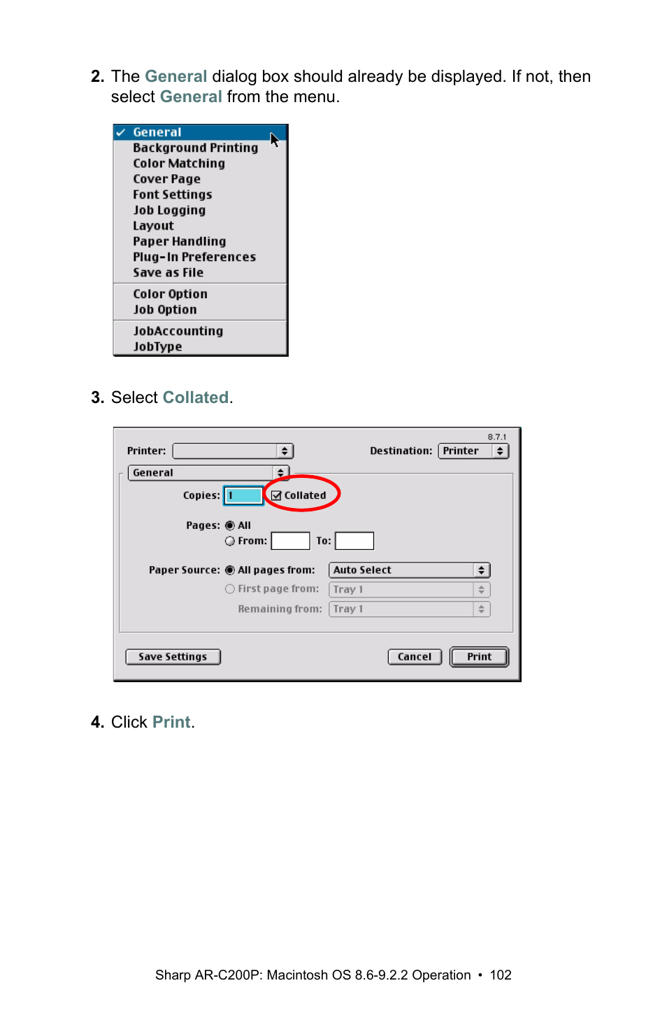 Sharp AR-C200P User Manual | Page 102 / 193