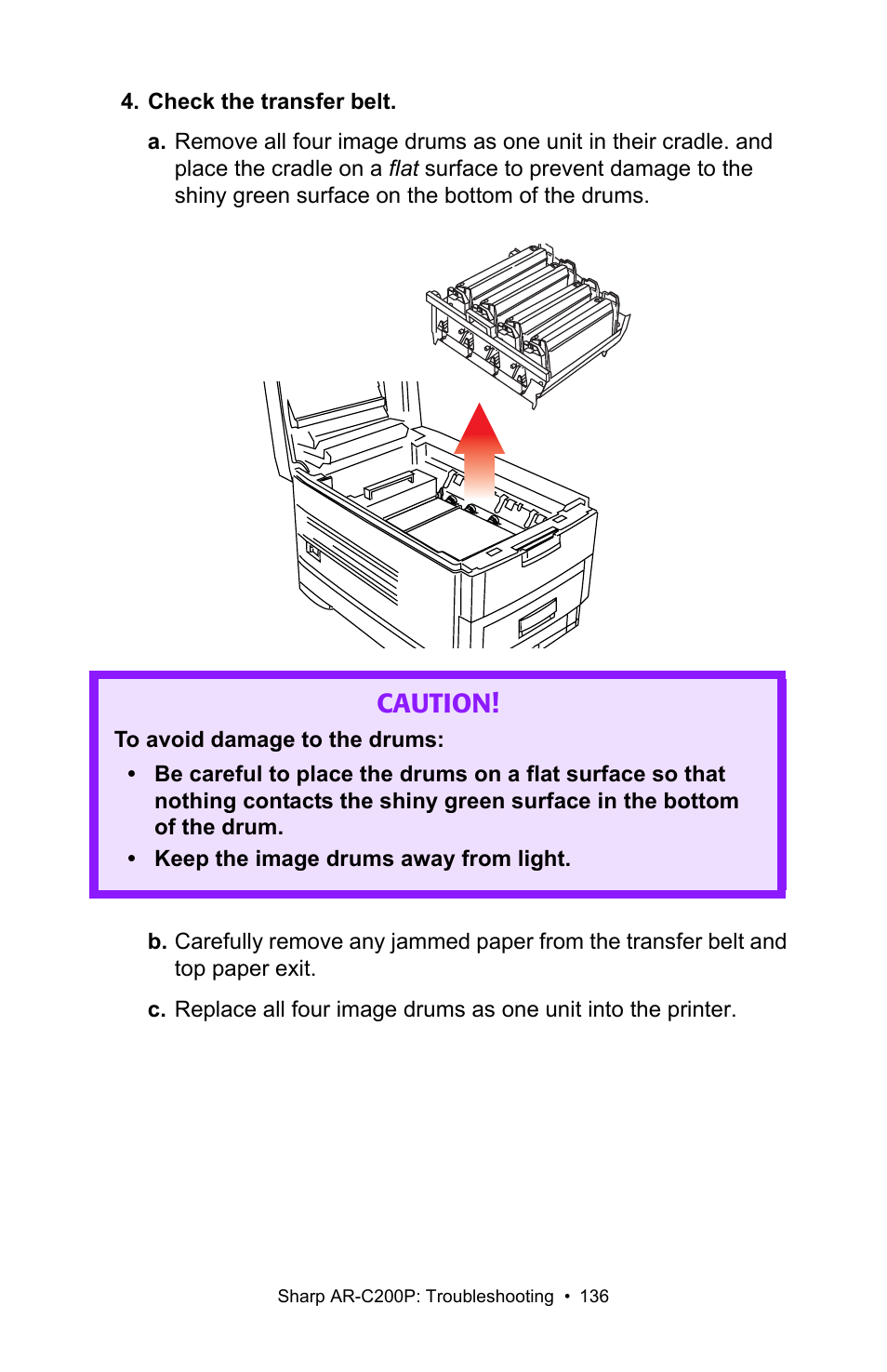 Caution | Sharp AR-C200P User Manual | Page 136 / 193