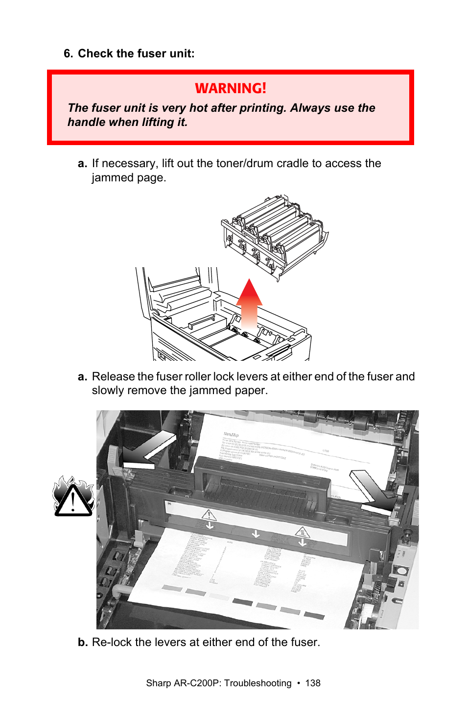 Warning | Sharp AR-C200P User Manual | Page 138 / 193