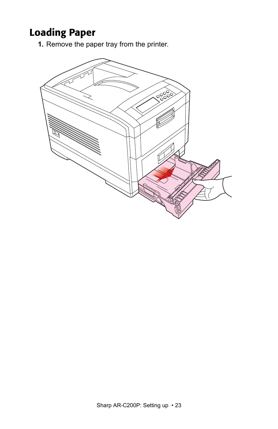 Loading paper | Sharp AR-C200P User Manual | Page 23 / 193