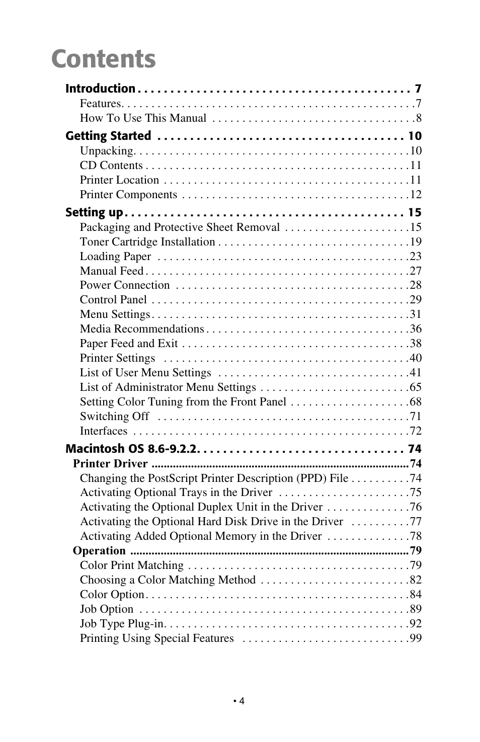 Sharp AR-C200P User Manual | Page 4 / 193