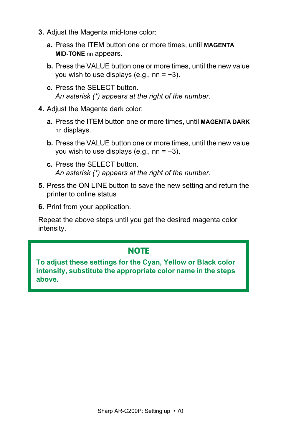 Sharp AR-C200P User Manual | Page 70 / 193