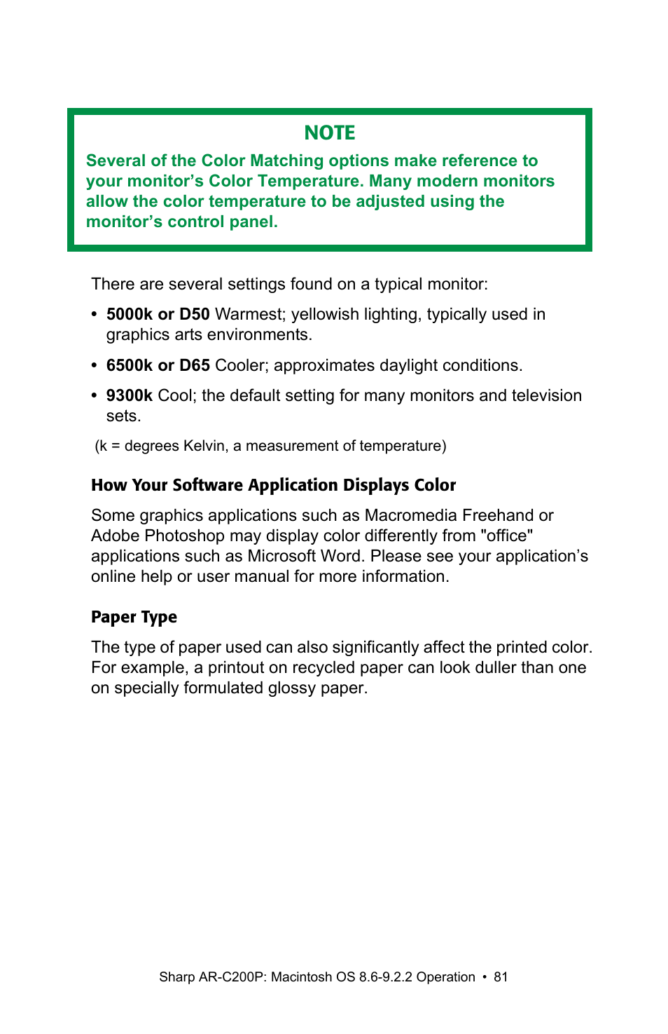 Sharp AR-C200P User Manual | Page 81 / 193