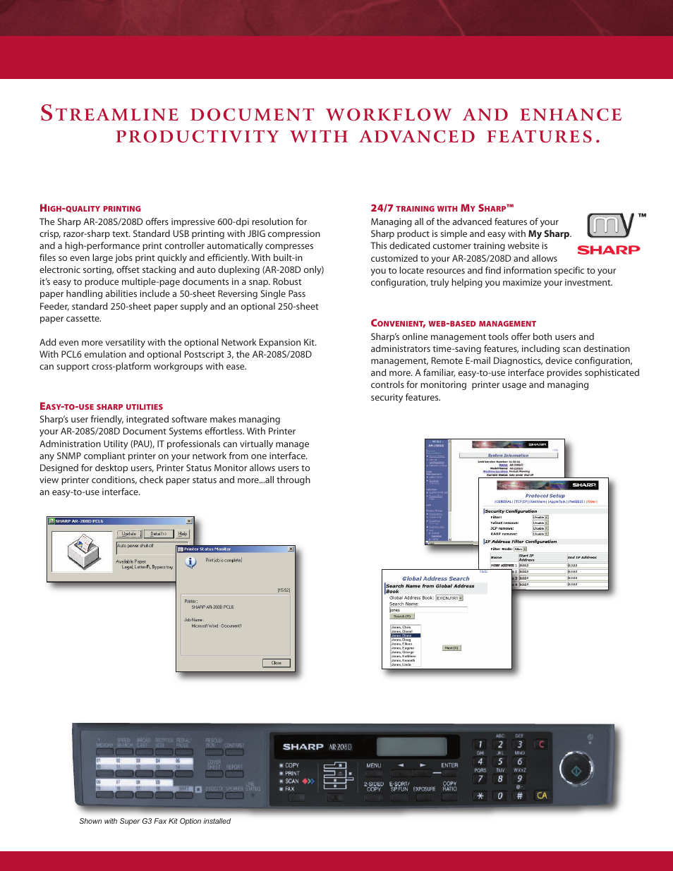 Sharp AR-208D User Manual | Page 3 / 4