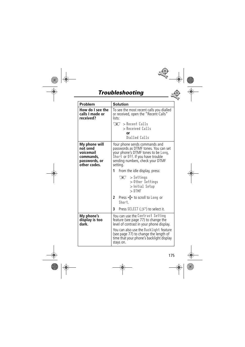 Troubleshooting | Motorola TimePort 280 User Manual | Page 175 / 188