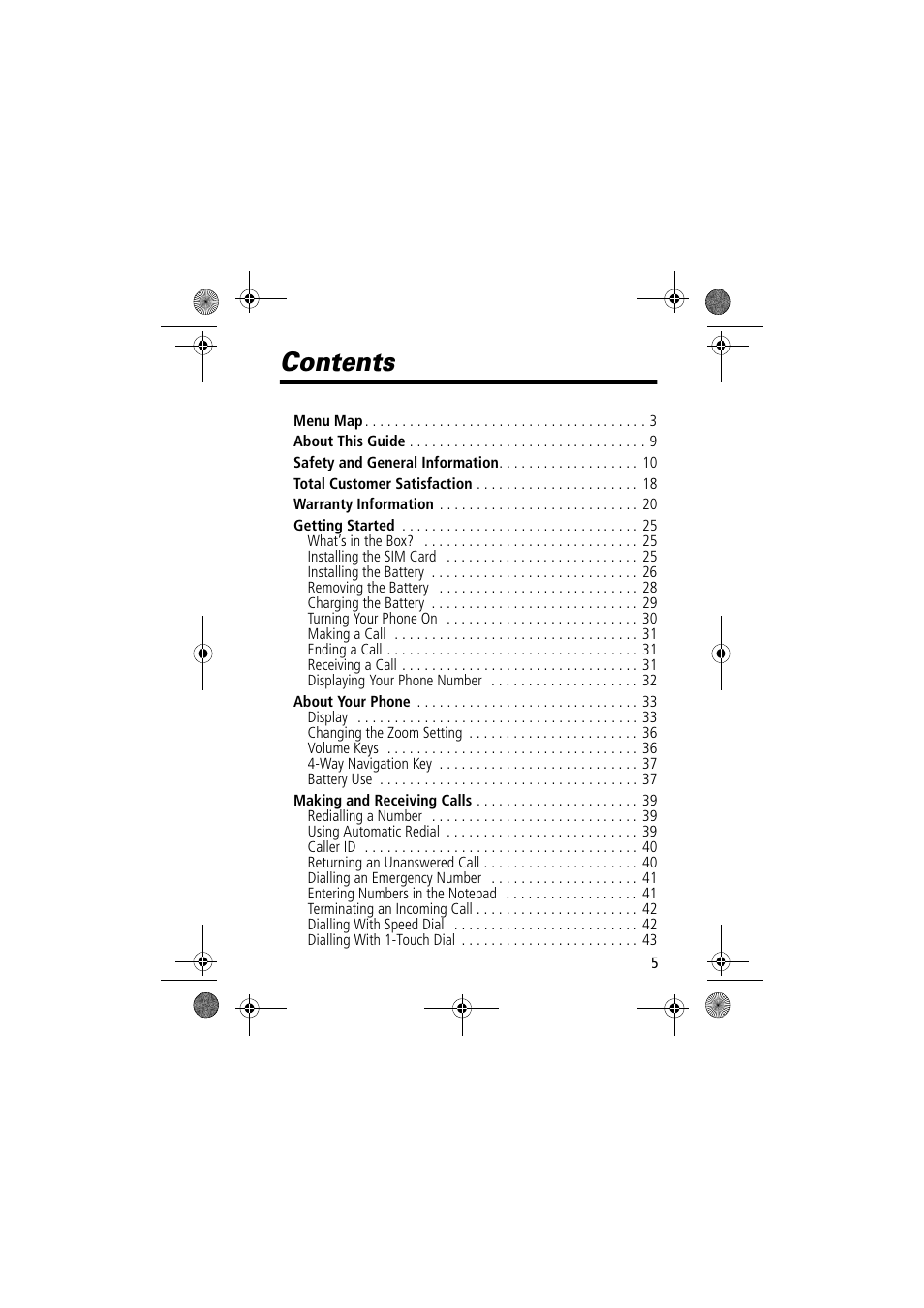 Motorola TimePort 280 User Manual | Page 5 / 188