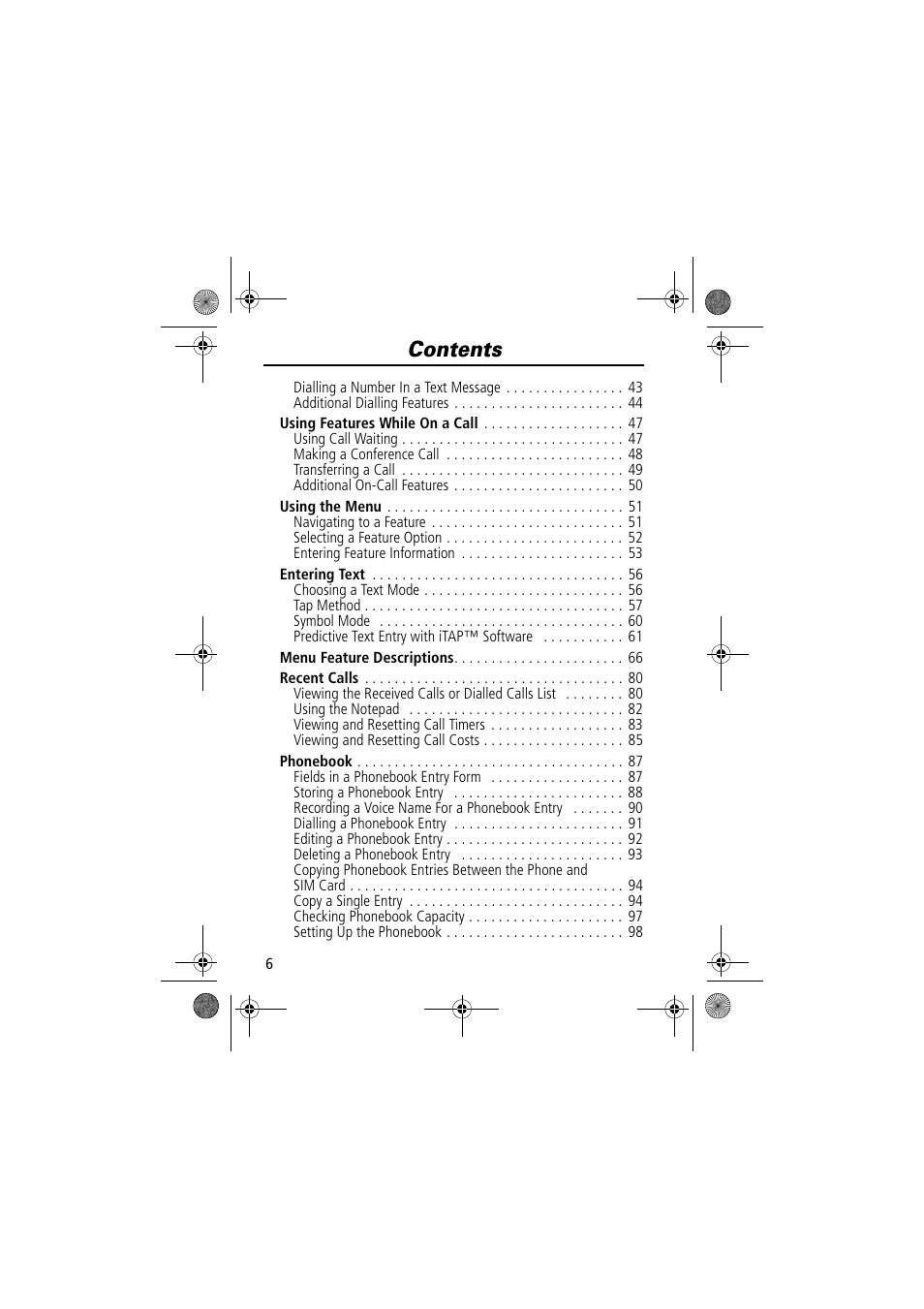 Motorola TimePort 280 User Manual | Page 6 / 188