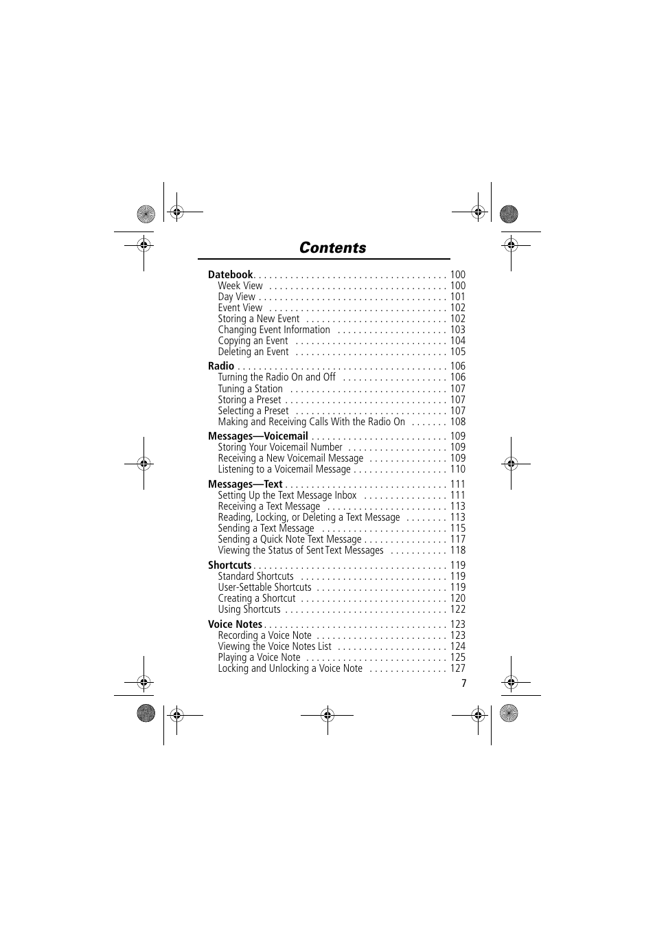 Motorola TimePort 280 User Manual | Page 7 / 188