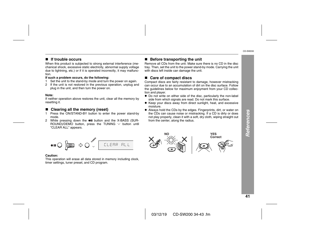 References | Sharp CD-SW200 User Manual | Page 41 / 44