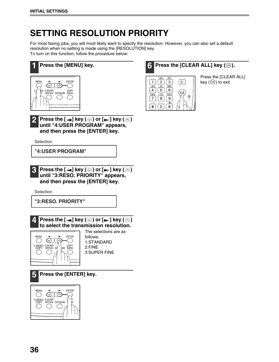 Setting resolution priority | Sharp AL-1661CS User Manual | Page 40 / 100