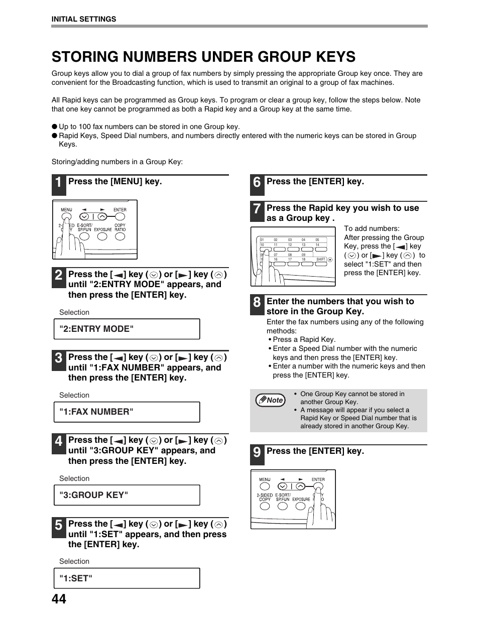 Storing numbers under group keys | Sharp AL-1661CS User Manual | Page 48 / 100