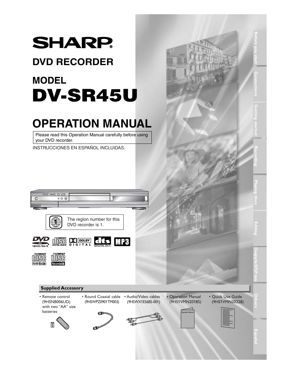 Sharp DV-SR45U User Manual | 102 pages