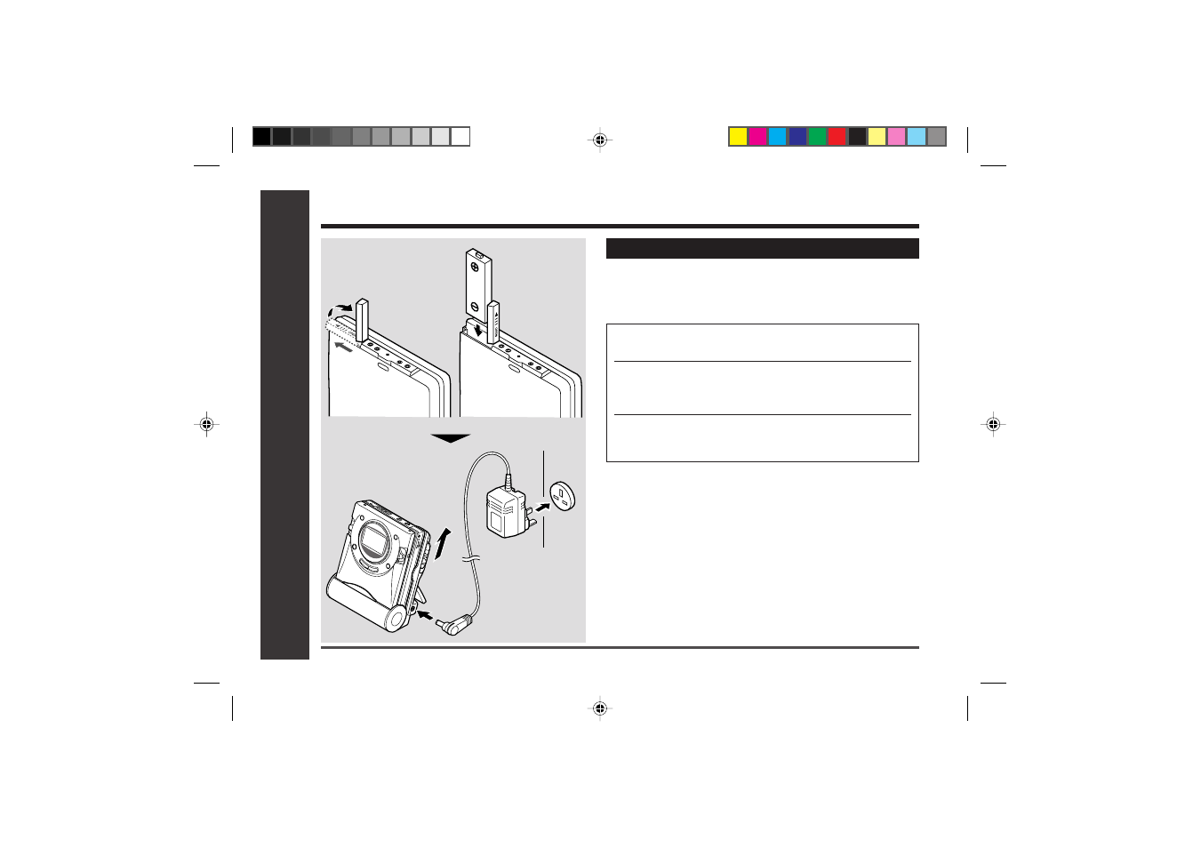 Using with the rechargeable battery, Power source | Sharp MD-MT866H User Manual | Page 12 / 56