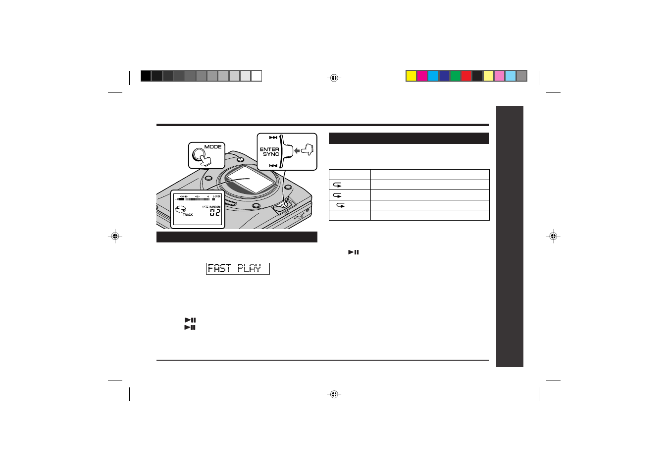 Useful features, Advanced playback : continued | Sharp MD-MT866H User Manual | Page 27 / 56