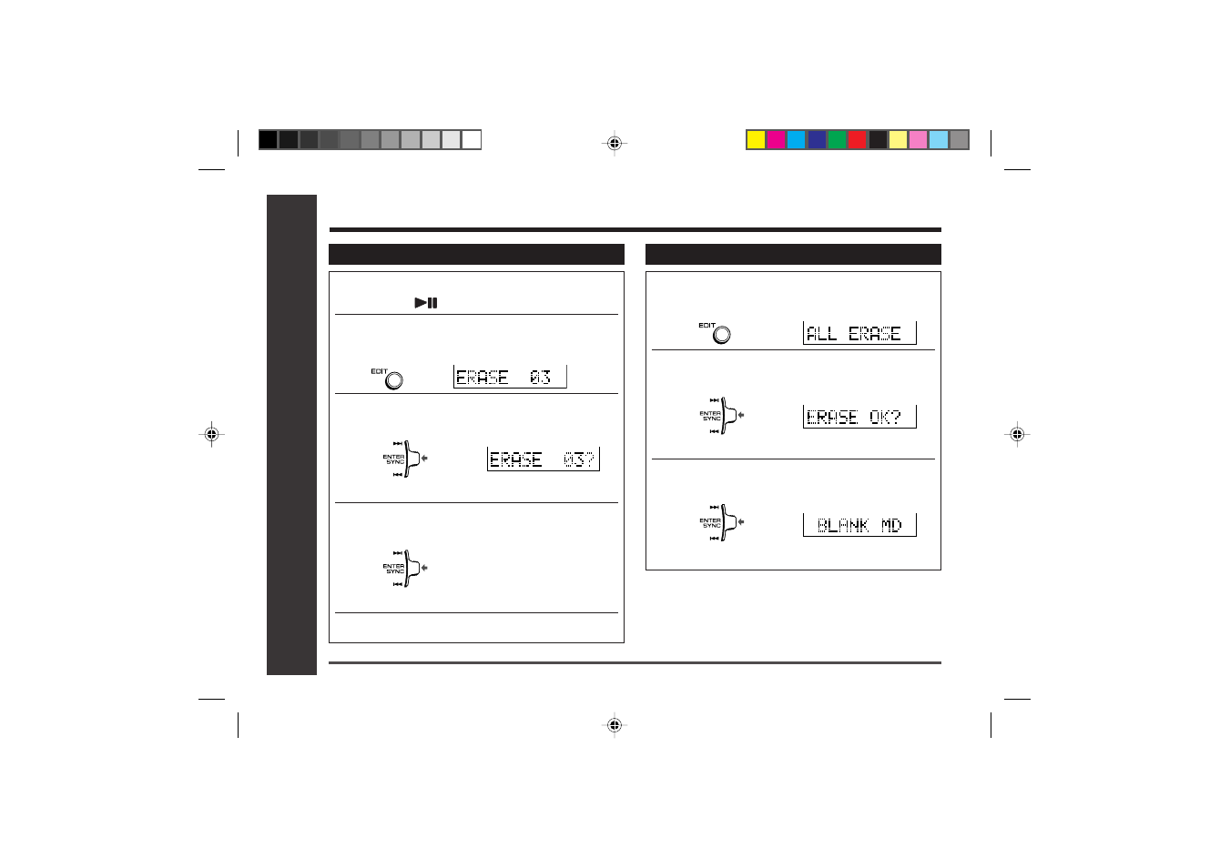 Editing a recorded minidisc, Advanced features | Sharp MD-MT866H User Manual | Page 44 / 56