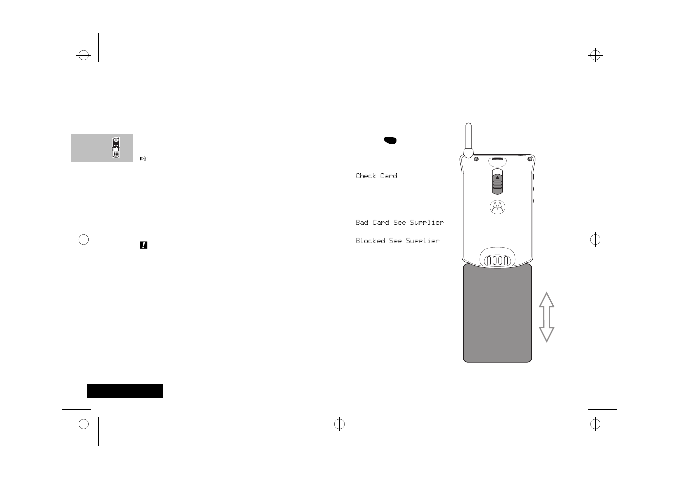 Your sim card | Motorola StarTac70 User Manual | Page 22 / 80