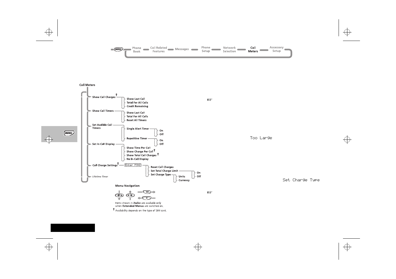 Call meters menu | Motorola StarTac70 User Manual | Page 60 / 80